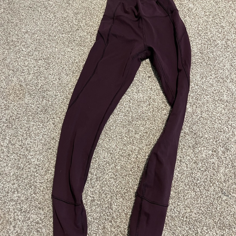 Size 4 maroon leggings from Lulu lemon